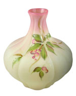 Fenton Melon Burmese Vase